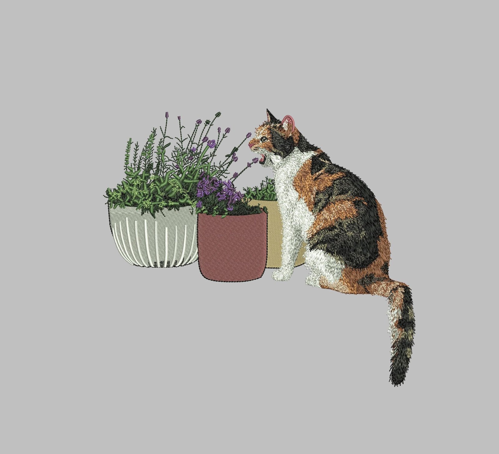 Digitized cat full-body design