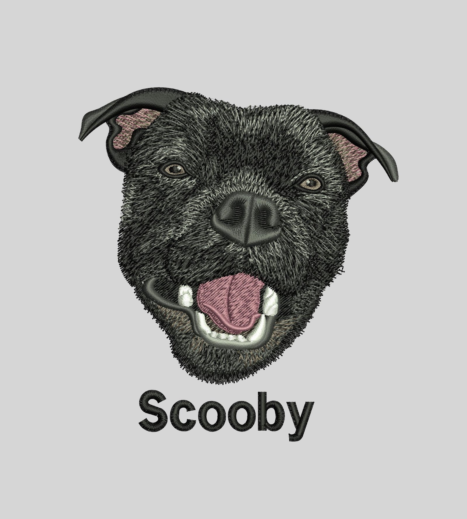 Digitized Scooby dog design