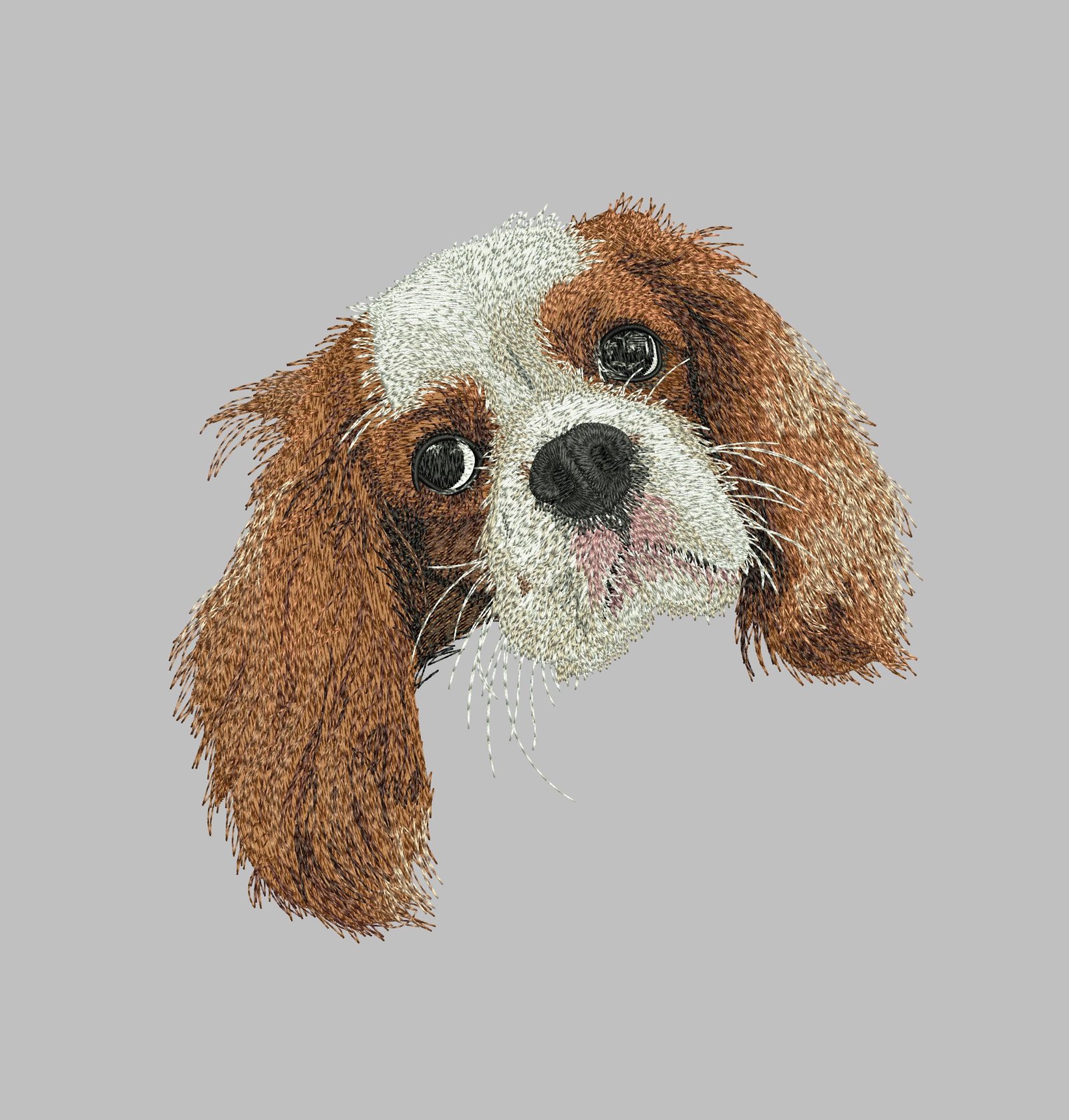Digitized Cavalier dog design